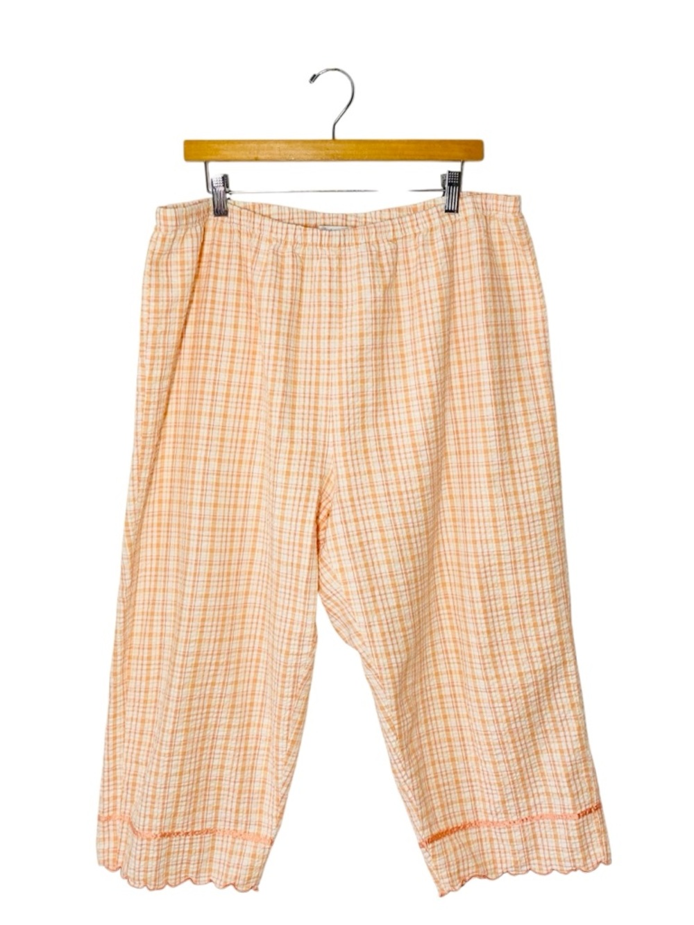 VINTAGE INTIMATE ESSENTIALS Seersucker Cropped Pajama Pants